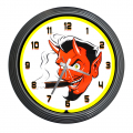 Neonuhr Devil Head